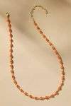 By Anthropologie Sporty Epoxy Necklace In Orange