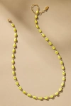 By Anthropologie Sporty Epoxy Necklace In Yellow