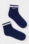 By Anthropologie Sporty Floral Crew Socks In Blue