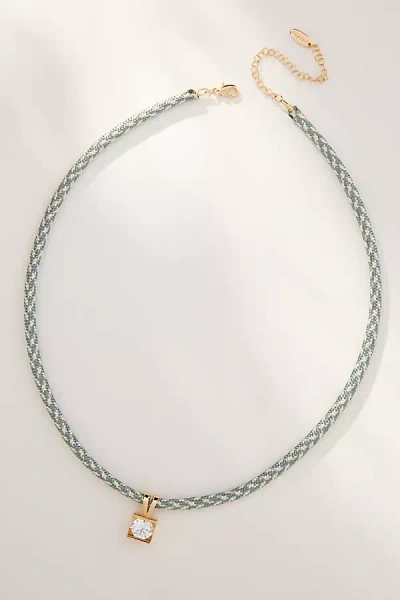 By Anthropologie Sporty Rope Necklace In Green