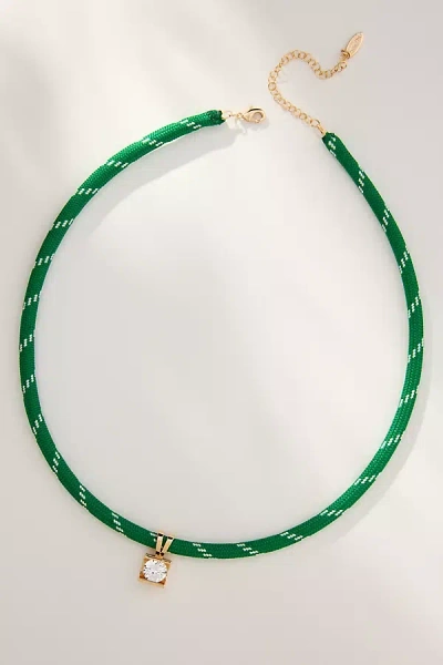 By Anthropologie Sporty Rope Necklace In Green