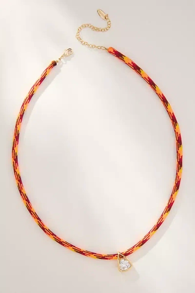 By Anthropologie Sporty Rope Necklace In Red