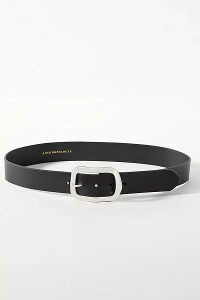 By Anthropologie Square Buckle Belt In Gray
