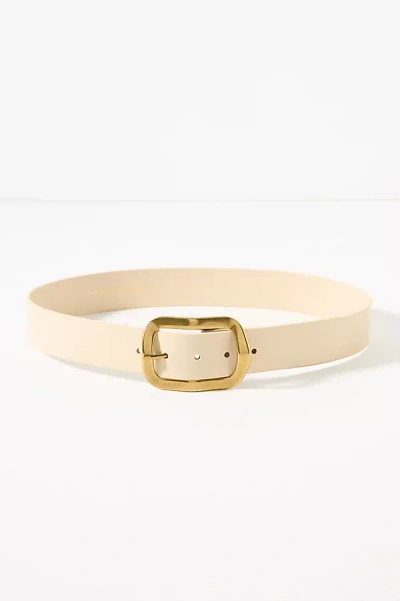 By Anthropologie Square Buckle Belt In White