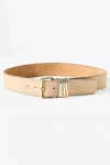 By Anthropologie Square Buckle Multi Keeper Belt In Sand