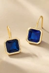 By Anthropologie Square Gemstone Earrings In Blue