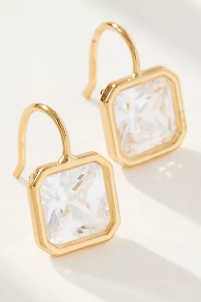 By Anthropologie Square Gemstone Earrings In Transparent