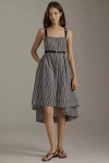 By Anthropologie Square-neck Asymmetrical Romper Dress In Black