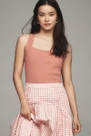By Anthropologie Square-neck Halter Tank Top In Pink