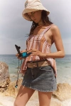 By Anthropologie Square Suede Studded Belt