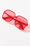 By Anthropologie Square Sunglasses In Red
