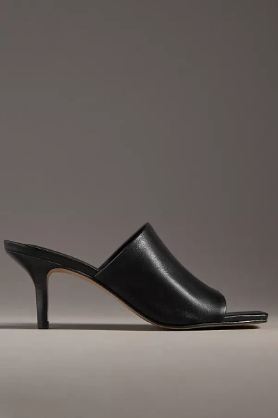 By Anthropologie Square-toe Heeled Mules In Black