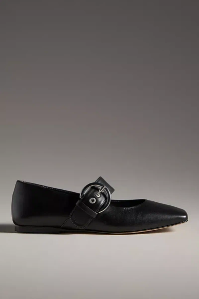 By Anthropologie Square-toe Mary Jane Flats In Black