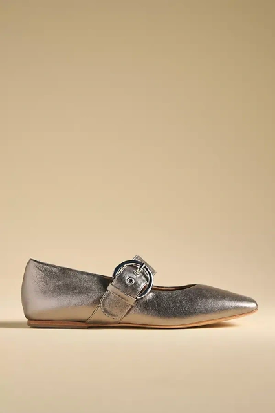 By Anthropologie Square-toe Mary Jane Flats In Grey