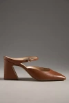 By Anthropologie Square-toe Mule Heels In Brown