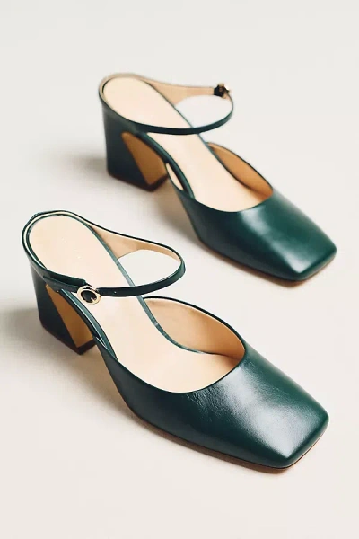 By Anthropologie Square-toe Mule Heels In Multi