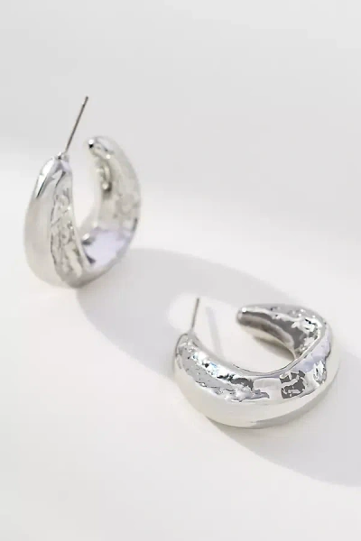 By Anthropologie Squared Molten Hoop Earrings