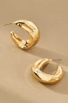 By Anthropologie Squared Molten Hoop Earrings