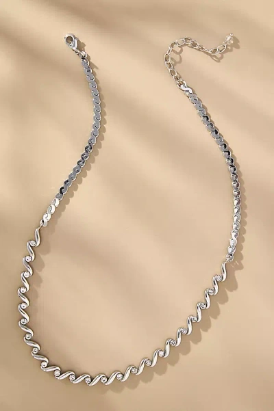 By Anthropologie Squiggle Crystal Necklace