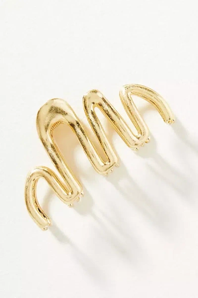 By Anthropologie Squiggle Hair Claw Clip In Gold