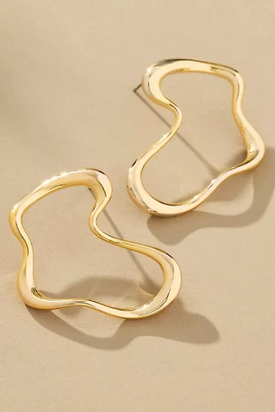 By Anthropologie Squiggle Post Earrings In Gold