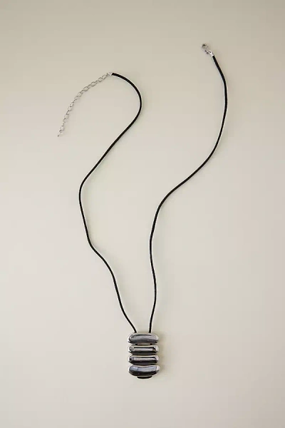 By Anthropologie Stacked Cord Necklace In Black