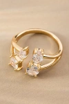 By Anthropologie Stacked Rhinestone Ring In Gold