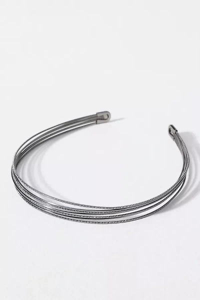 By Anthropologie Stacked Wire Headband In Metallic