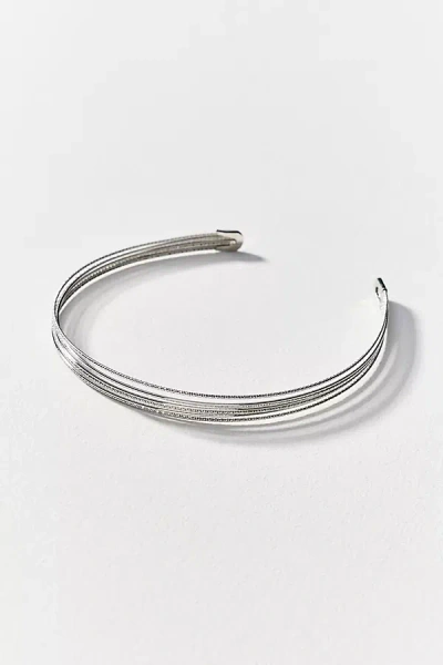 By Anthropologie Stacked Wire Headband In Metallic