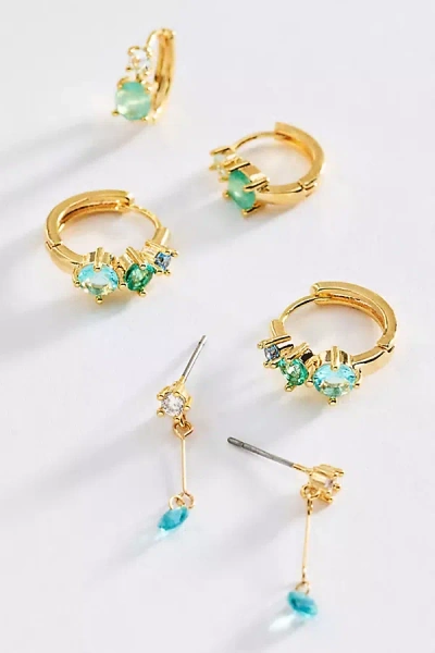 By Anthropologie Stacking Earrings, Set Of 3 In Gold