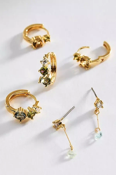 By Anthropologie Stacking Earrings, Set Of 3 In Gold