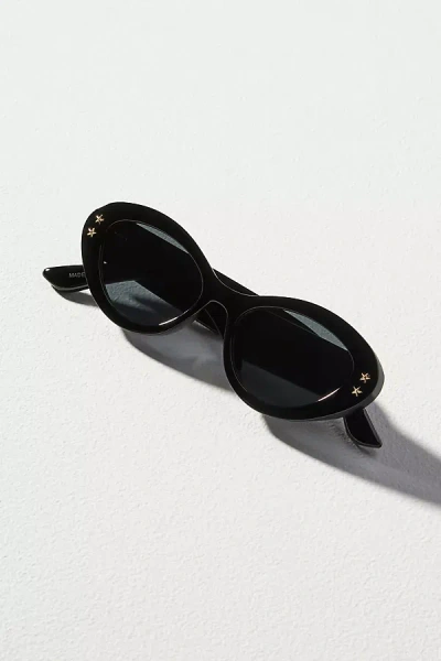 By Anthropologie Star-studded Oval Sunglasses In Black
