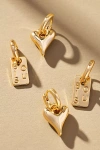 By Anthropologie Starry Night Charm Huggie Hoop Earrings, Set Of 2 In Yellow