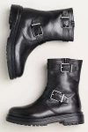 By Anthropologie Stompy Buckle Boots In Black