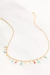 By Anthropologie Stone & Crystal Multi Charm Necklace