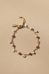 By Anthropologie Stone Charm Bracelet In Purple