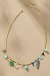 By Anthropologie Stone Charm Collar Necklace