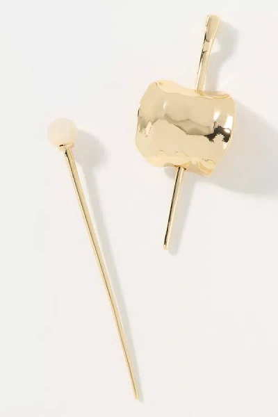 By Anthropologie Stone Cuff Pin In Gold