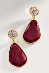 By Anthropologie Stone Drop Earrings In Pink