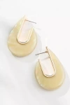 By Anthropologie Stone Droplet Hoop Earrings