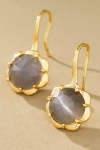 By Anthropologie Stone Fishhook Drop Earrings In Blue