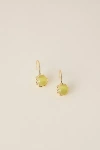 By Anthropologie Stone Fishhook Drop Earrings In Green