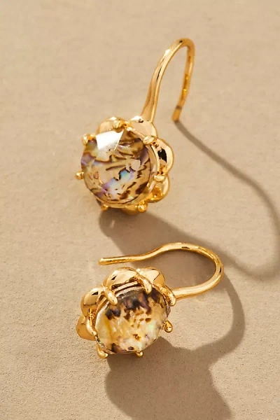 By Anthropologie Stone Fishhook Drop Earrings In Multicolor