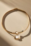 By Anthropologie Stone Pendant Collar Necklace In Gold