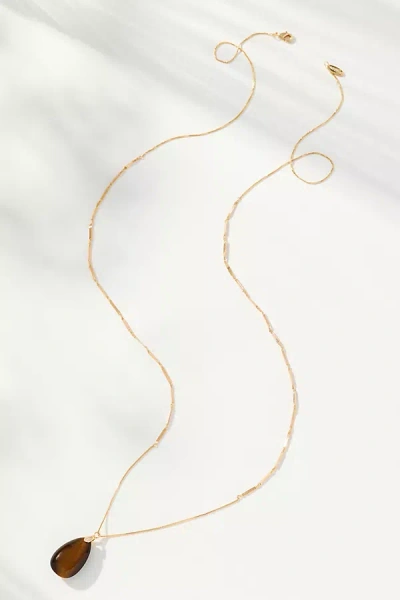 By Anthropologie Stone Pendant Necklace In Red