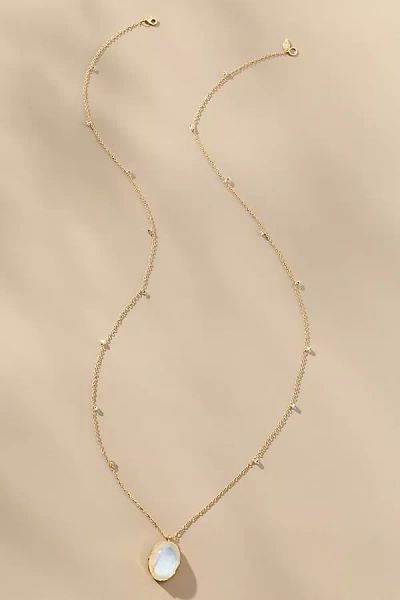 By Anthropologie Stone Pendant Necklace In Transparent