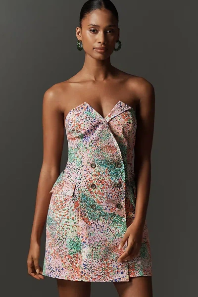 By Anthropologie Strapless Mini Blazer Dress