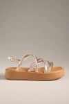 By Anthropologie Strappy Platform Sandals In Gold