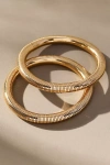 By Anthropologie Stretch Bangle Bracelets, Set Of 2 In Gold