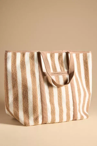 By Anthropologie Striped Terry Summer Tote In Multicolor